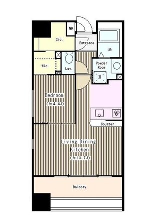 錦糸町駅 徒歩7分 8階の物件間取画像